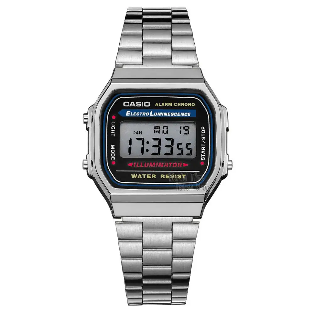 Casio часы золотые часы мужчины лучший бренд класса люкс LED цифровые водонепроницаемые кварцевые мужские часы спортивные военные наручные часы relogio masculino reloj hombre erkek kol saati montre homme zegarek meski - Цвет: A168WA1W-1