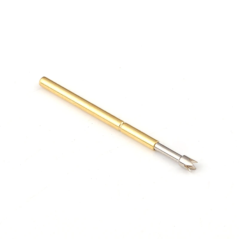 100Pcs P160-Q2 Nickel Plated Springs Test Probe Brass Tube Outer Diameter 1.36mm Total Length 24.5mm Electronic Test Probe Tool