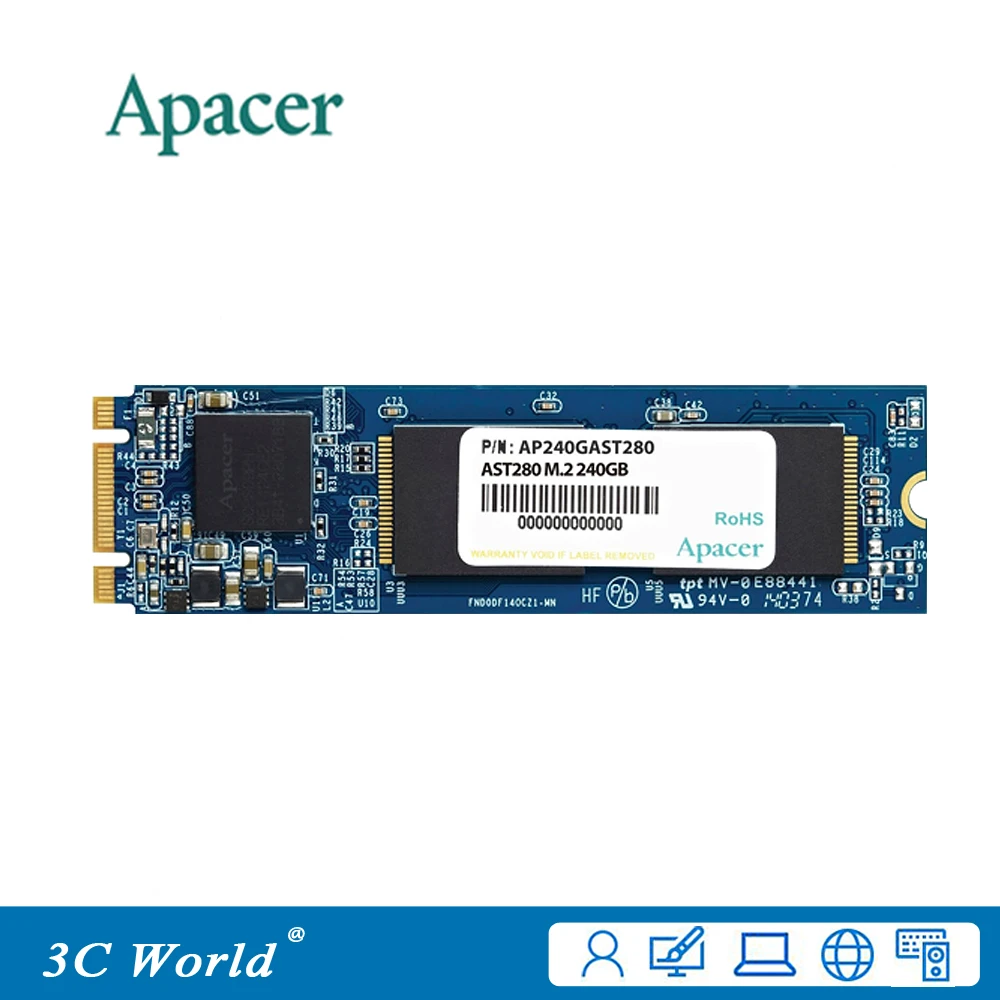 Apacer AST280 M.2 SATA III TLC SSD 120GB 240GB NGFF 2280 Ultra Thin  Internal Solid State Drive For Laptop Desktop|Internal Solid State Drives|  - AliExpress