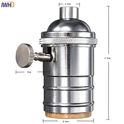 IWHD 2 шт. E27 держатель лампы Ретро лампа Эдисона Базовая деталь резцедержателя E27 Ретро розетку Винтаж свет держатель промышленный подвесной светильник база - Цвет: Style C