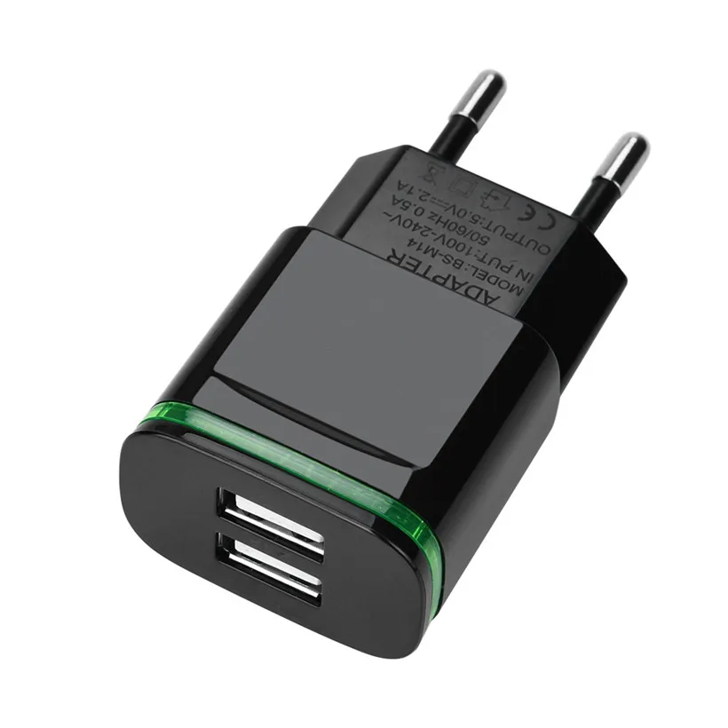 

CARPRIE 2 USB Ports Charger Light LED EU Plug 5V 4A Wall Adapter Mobile Universal Charging Phone European regulations