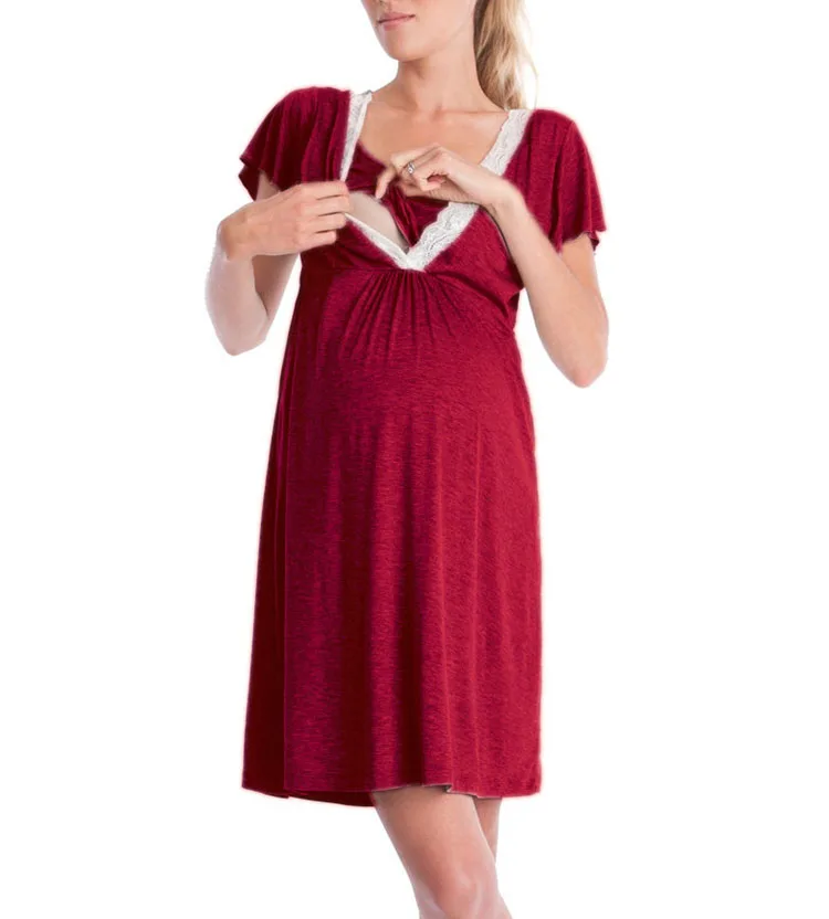 Bonjean gravidez & maternidade pijamas sleepwear enfermagem