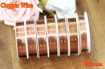

8 spools 0.25/0.3/0.4/0.5/0.6/0.8/1mm copper wire craft wire Tarnish resistant bead wrap jewelery DIY accessory free shipping