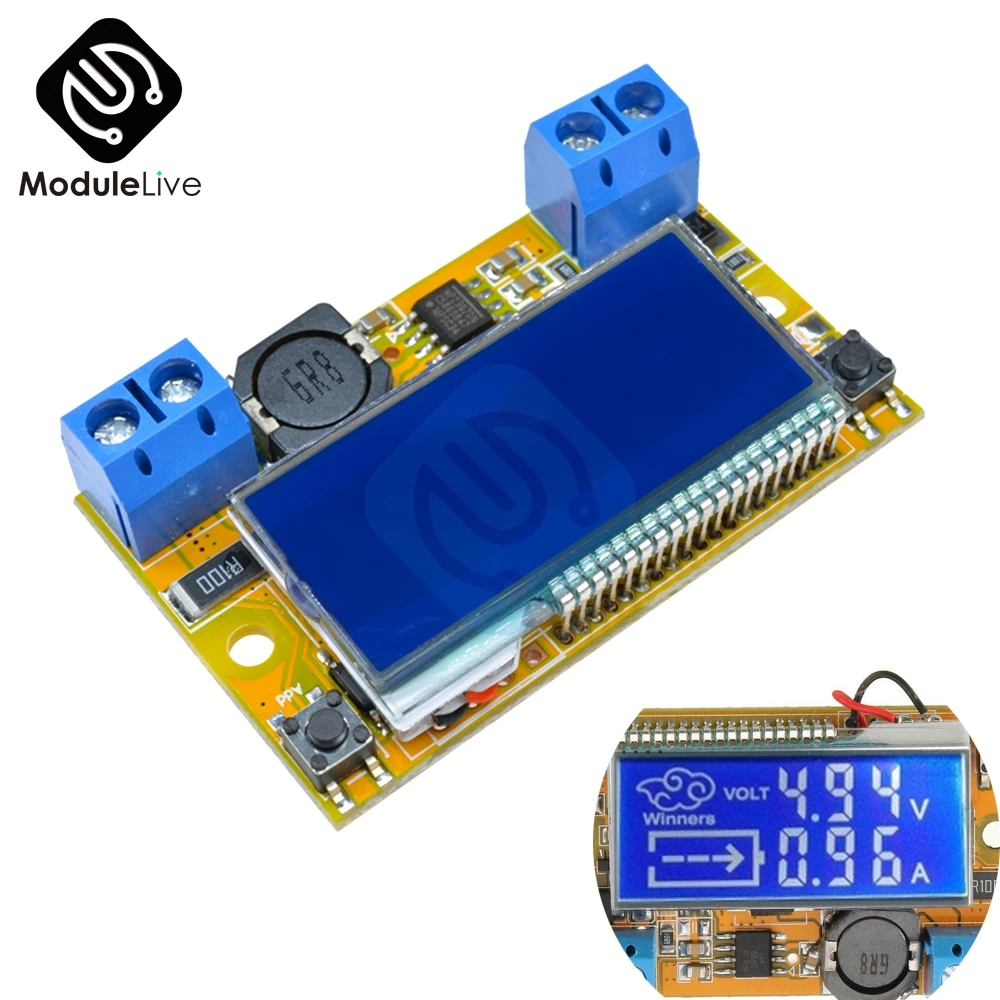 

Dual Display DC-DC 5-23V To 0-16.5V 3A Max Step Down Power Supply Buck Converter Adjustable LCD Step-down Voltage Regulator