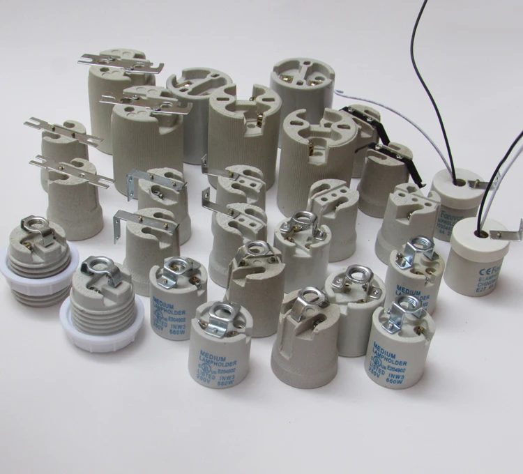 

1pc high quality 110v 220v E27 E14 Ceramic light Base Porcelain Lamp Holder, Bracket Mounted 660-watt 250-volt