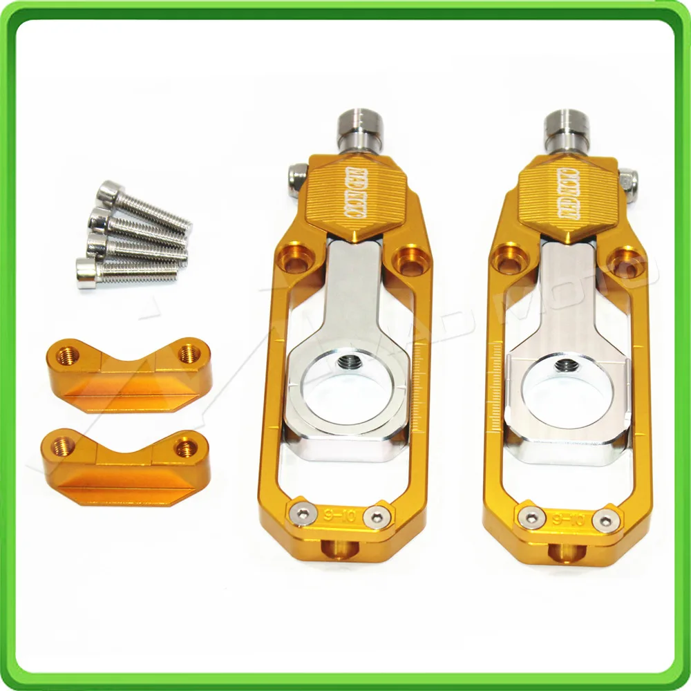 Motorcycle Chain Tensioner Adjuster fit for HONDA CBR 1000 RR CBR1000RR 2004 2005 2006 2007 Gold & Silver (11)
