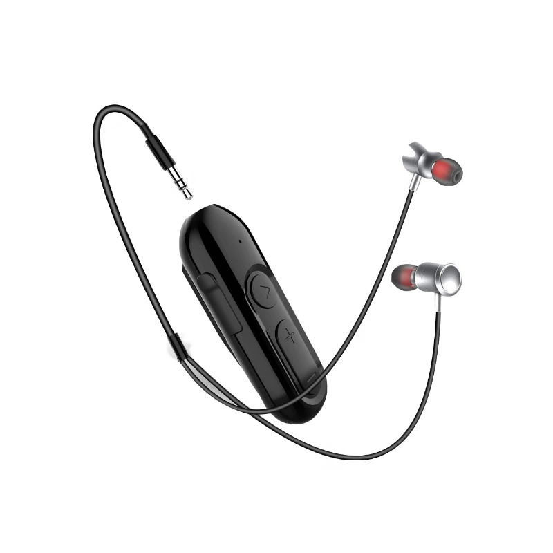 V18 длинные резервные беспроводные bluetooth наушники с интерфейсом AUX и мини зажимом