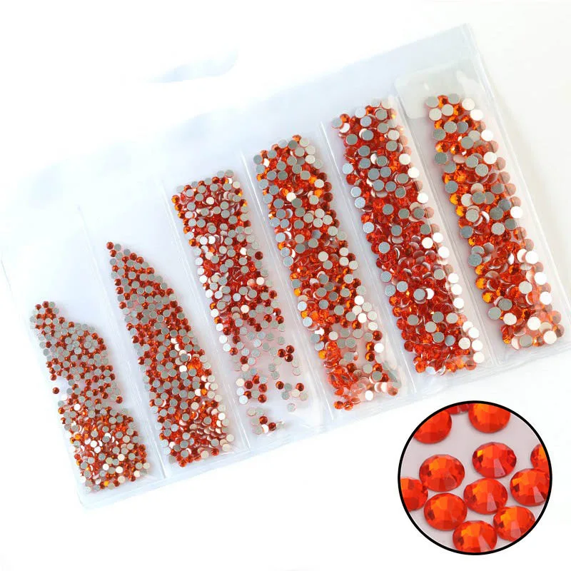 Смешанные 6 размер блестящие 3d кристаллы для ногтей Стразы стеклянные бусины-бриллианты украшения аксессуары для ногтей камни амулеты набор - Цвет: 6LB029