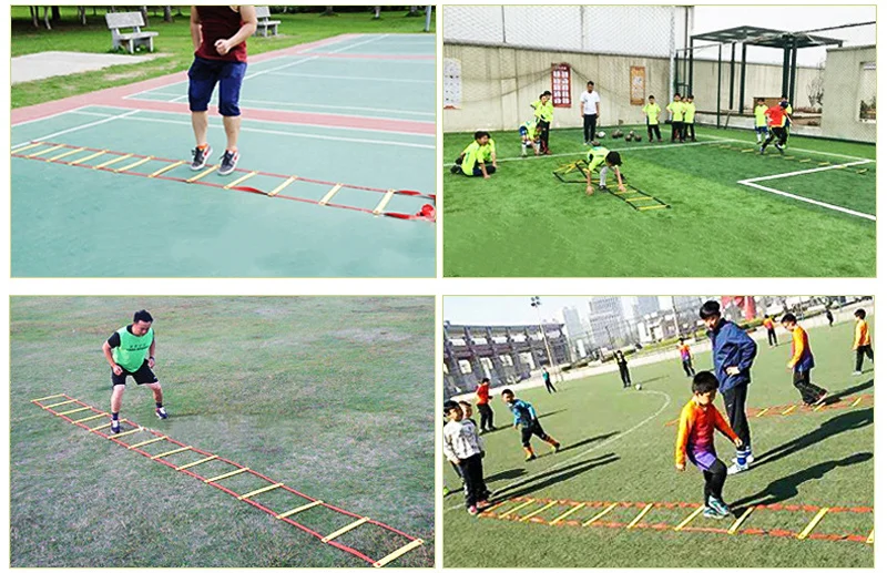 10 перекладины длина 5 м Футбол ловкость лестница для Футбол Скорость Обучение Спортивное оборудование