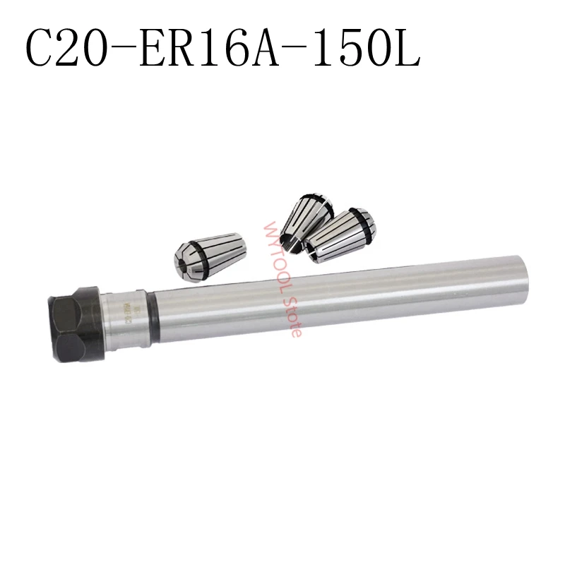 

1 set of C20-ER16-100L 150Lchuck holder extension rod / rod straight shank with chuck, ER16 10PCS for CNC milling