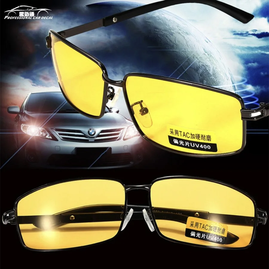 

Night Vision glasses Polarized Sunglasses Men high-end Goggles Glasses UV400 Sun aviator Glasses Driver Night Driving Eyewear