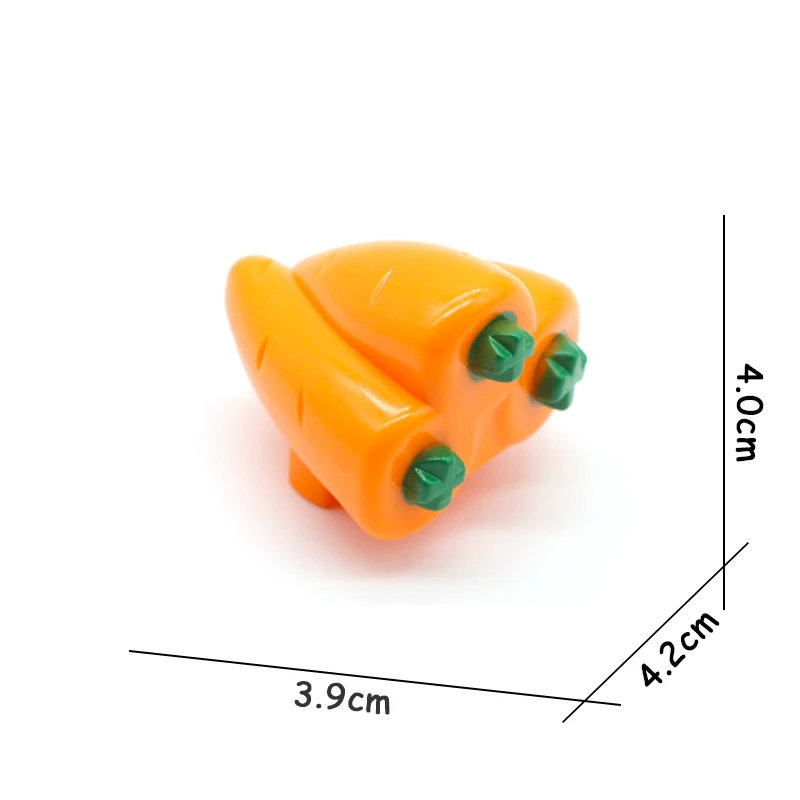 Фрукты овощи сотовый телефон зонтик трава дерево пожарный гидрант Кактус Цветок Набор кирпич большие частицы строительные блоки аксессуары игрушки - Цвет: Small radish