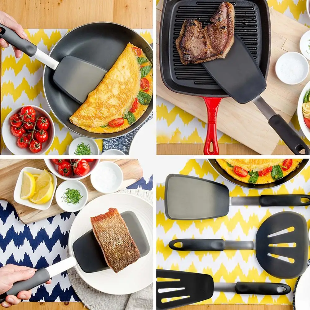

3 Pcs Kitchen Cooking Shovel High Temperature Resistance Cookware for Fried Eggs Pancakes Stir-fry Professional Kitchen Tool