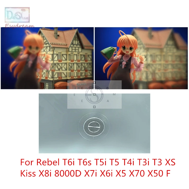 Одиночный раздельный фокусирующий экран для изображения 180 градусов Canon Rebel T6i T6s