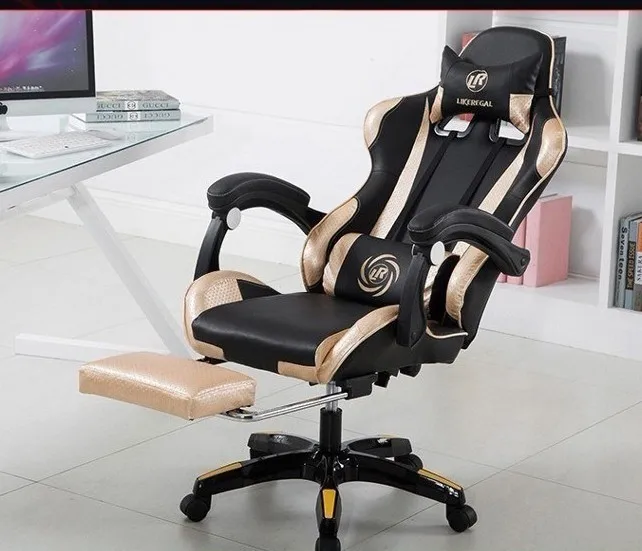 Роскошное Качество Poltrona Boss Silla Gamer компьютерное офисное кресло Esports может лежать массаж Синтетическая кожа подножка Бытовая
