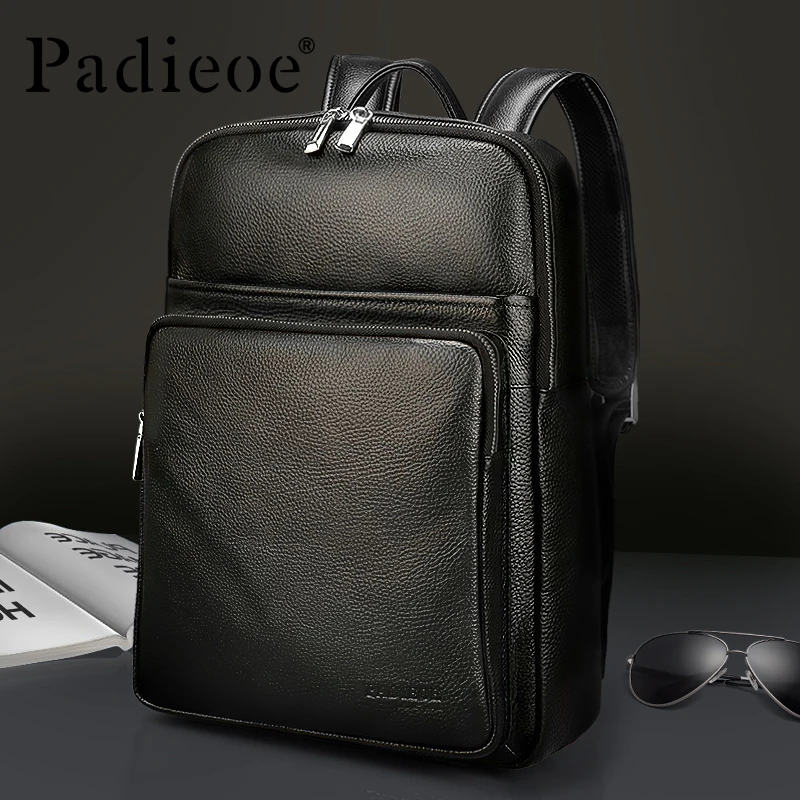 Padieoe для мужчин Рюкзак bookbag s сумка пояса из натуральной кожи роскошные колледж