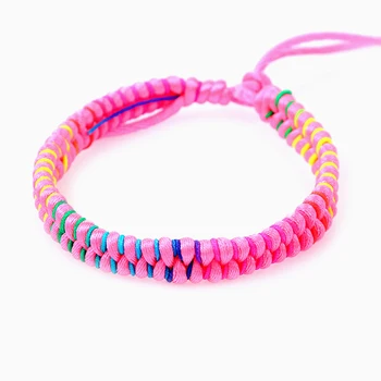 Fashion brazilian bracelet multicolor braided boho chain bohemian tassel handmade sport chain friendship bracelets neon unisex 4