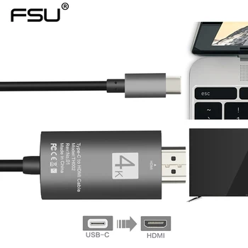 

USB C Type C to HDMI 4k Cable Converter HDMI Cable Adapter Thunderbolt 3 for HDTV Computer Macbook pro samsung S9 S10 HUAWEI P30