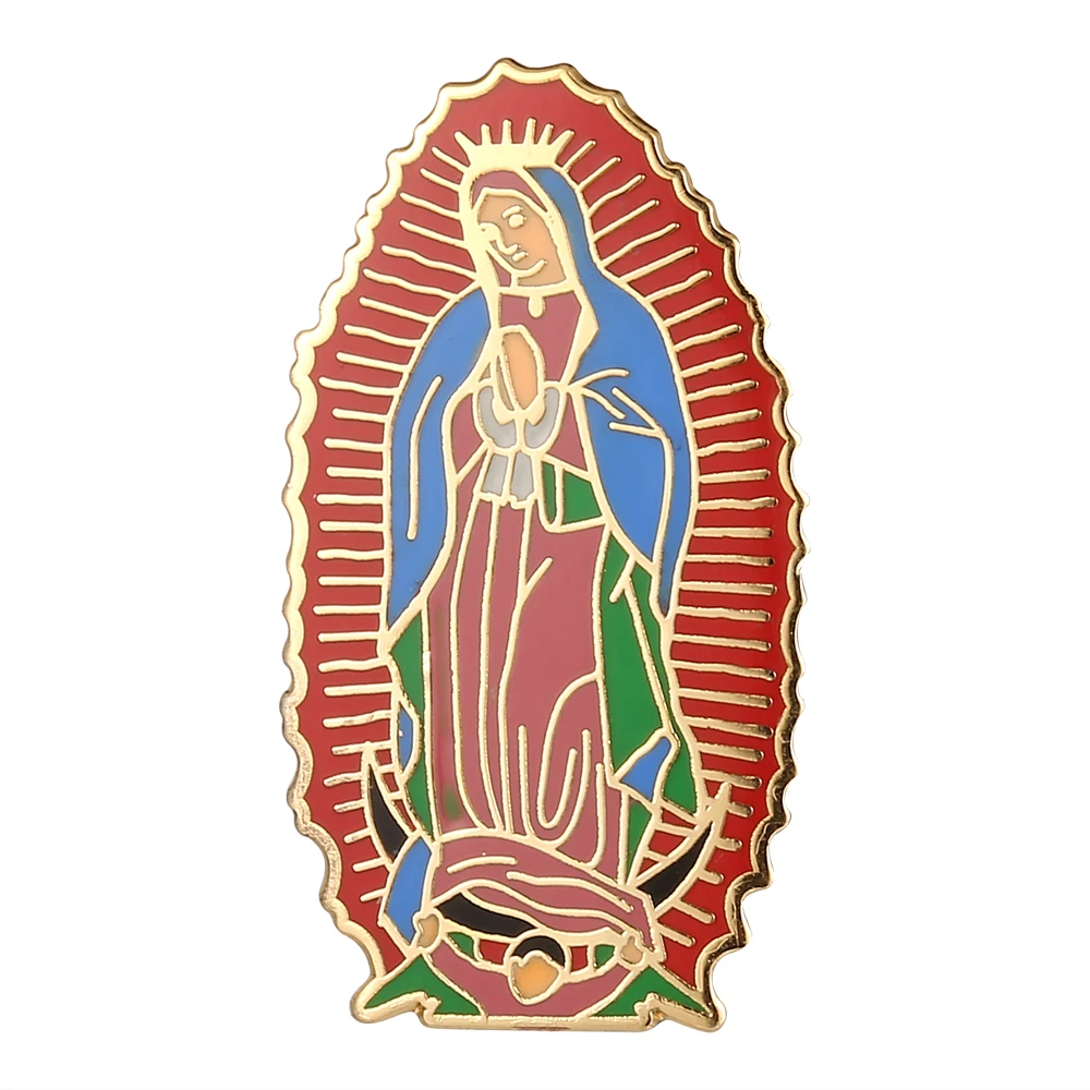 Девы Марии Святая Мать религиозный Guadalupe Нагрудный значок булавка для галстука