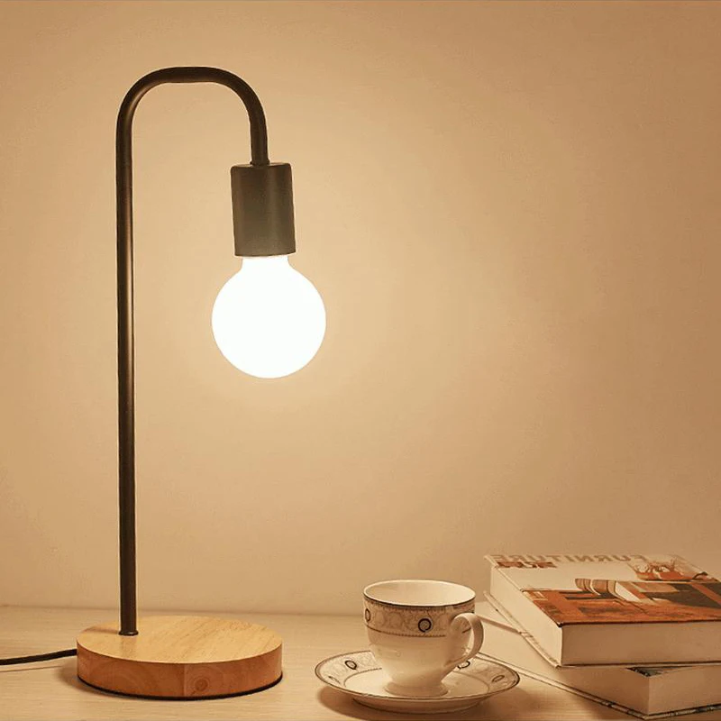 Nordic Modern Wood Desk Lamp Bedroom Bedside Wooden Table Lamps Muliticolor Simple Metal Table Fixtures Room Decor Lighting (12)
