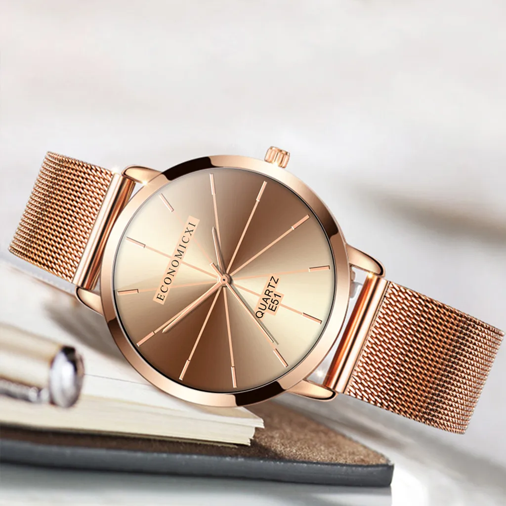 Женские часы reloj mujer rectangulo Модные женские сетчатые уникальные простые