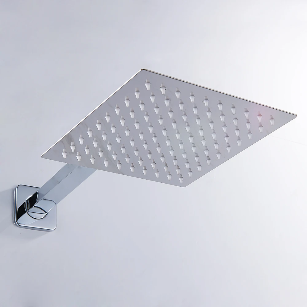 Round & Square Stainless Steel Showerhead Rainfall Shower Head Rain Shower Chrome high pressure chuveiro bath faucet ducha