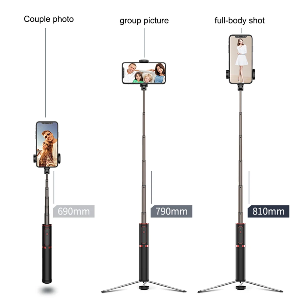 Best 360�Rotation ABS Selfie Stick Tripod Portable Wireless Bluetooth Monopod Mini expandable Selfie Sticks for universal phone