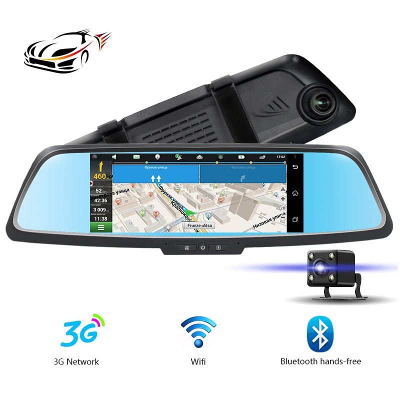 Maustor 3G Car Rear View Camera Mirror DVR Android GPS Navigation WiFi