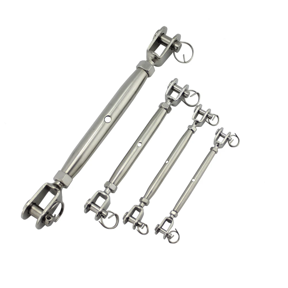 Stainless Closed Body Jaw-Jaw Turnbuckle High Polished European Type Adjustable Wire Rope Tension Turnbuckle 5pcs M5 M6 M8 M10 m size rod type potentiometer 4500mm distance test slider rope wire linear sensors