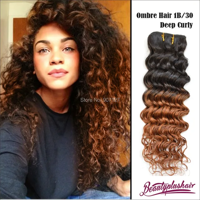 Sample 11pc 11A Ombre Brazilian Curly Hair Weave Cheap Brazilian ...