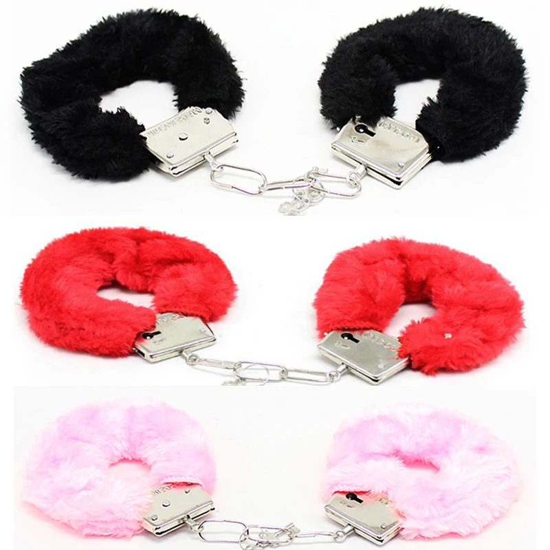 Sex Furry Fuzzy Handcuffs Restraints Sex Bondage Products Ankle Role 