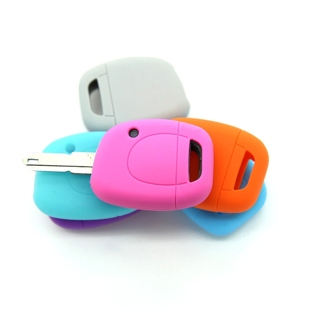 

Silicone 1 Button Car Key Cover Case Auto Key Protective Skin Shell Fob Holder For Renault Twingo Clio Master Kango Car Styling