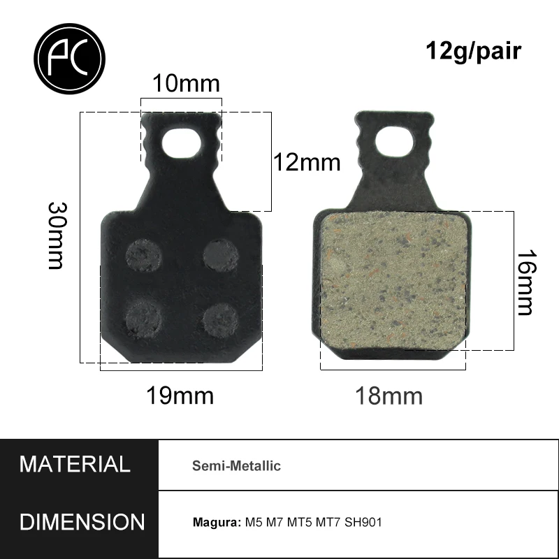 12 Paia Di Pastiglie Freno A Disco In Resina Per Pinze Magura MT5 E MT7. Nuove, Marca SODIAL, Compatibili Universali.