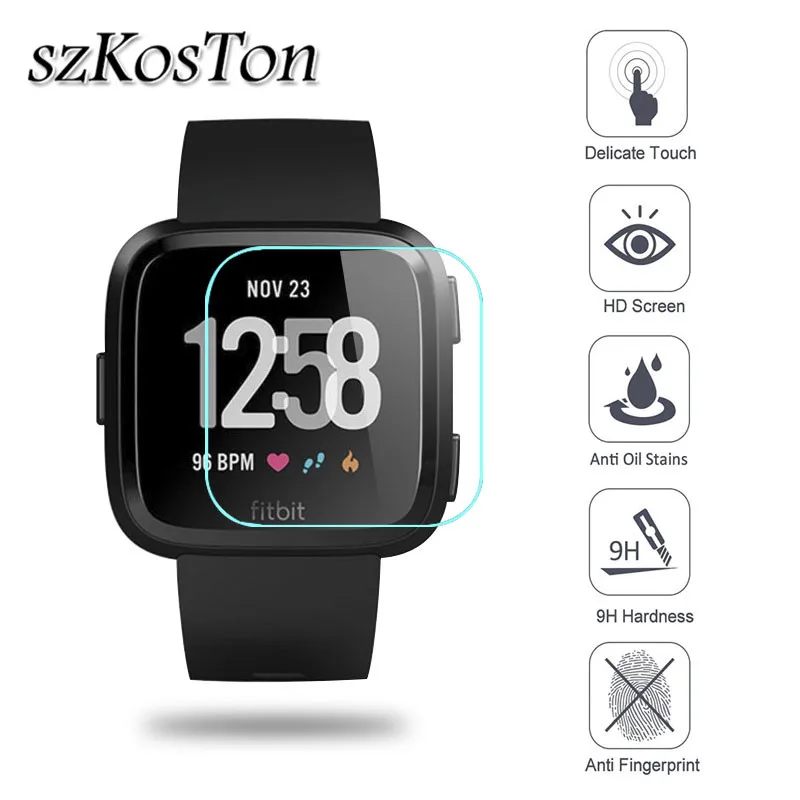 

2PCS For Fitbit Versa Glass HD Tempered Glass Screen Protector Cover Protective Film For Fitbit Versa 9H Hardness Glass Films