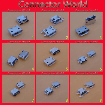

10model charging port mini micro usb connector jack 7pin 5 pin socket b female V8 plug for nokia huawei samsung pcb dock TABLET
