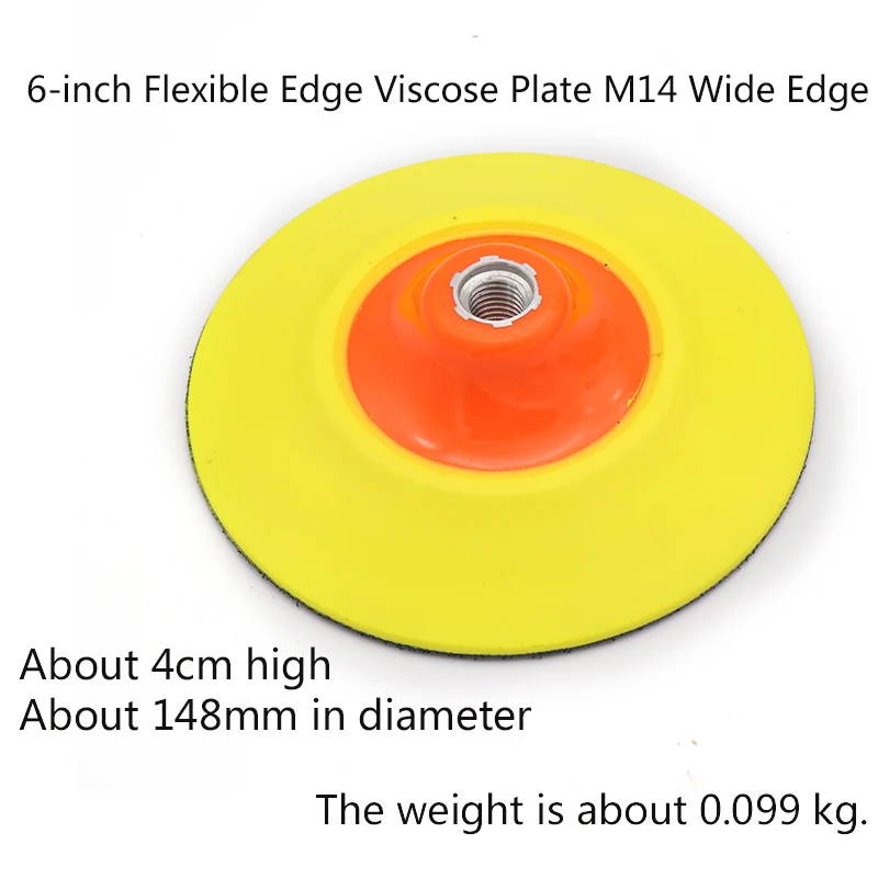 1 шт. 1-6 дюймов Флокирование наждачной бумаги присоска шлифовальный коврик резьба M10/M14 гибкий край липкий самоприлипающий диск угловая шлифовальная машина