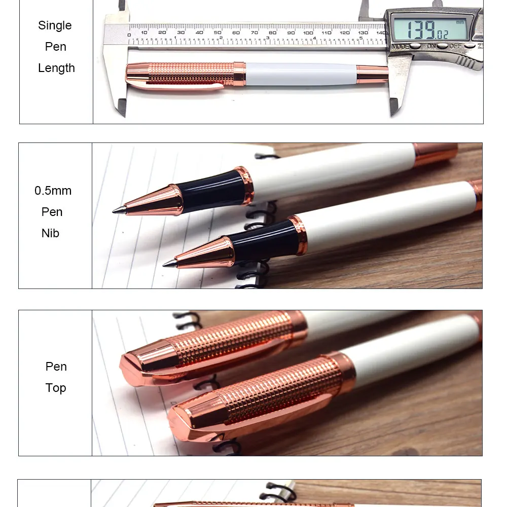 Guoyi A218 Новая креативная шариковая ручка из розового золота, Высококачественная медная подарочная ручка в деловом стиле, офисные и школьные принадлежности, 0,5 мм перо