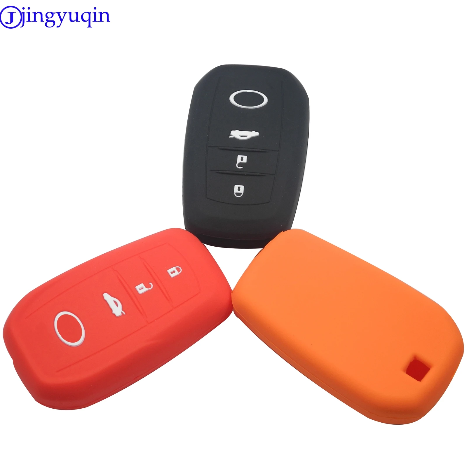 Jingyuqin для Toyota Hilux Fortuner Land Cruiser Camry Силиконовый Футляр для дистанционного ключа основа кожного покрова держатель 3B 2016 2017 2018