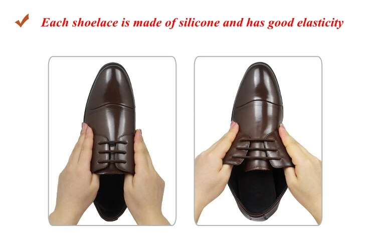 12 шт./компл. 3 размера Для мужчин Для женщин кожаные туфли ленивые шнурки без завязок; шнурки из эластичного силикона; подходят 3 цвета L6