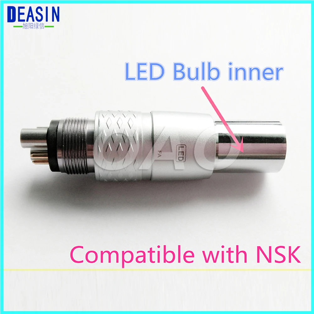 Best Price Free Shipping New Arrival Dental NSK Ti-MAX handpiece 6-Pin Fiber Optic LED COUPLING Coupler ,NSK fiber optic adaptor 6 holes Best Price Free Shipping New Arrival Dental NSK Ti-MAX handpiece 6-Pin Fiber Optic LED COUPLING Coupler ,NSK fiber optic adaptor 6 holes