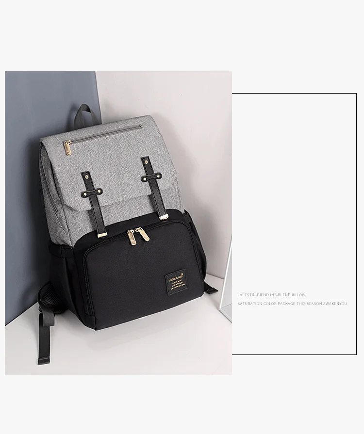 Fashion Diaper Bag Mummy Backpack Large Capacity Maternity Nappy Bag Usb Baby Stroller Bag Waterproof Oxford Handbag For Mother (27)