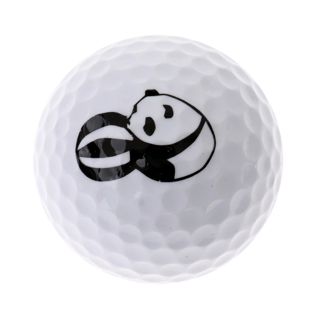 Golf Driving Range Practice Ball Cute Panda Printed Golf Ball Elastic Lightweight Flexible Golf Accessories Ball