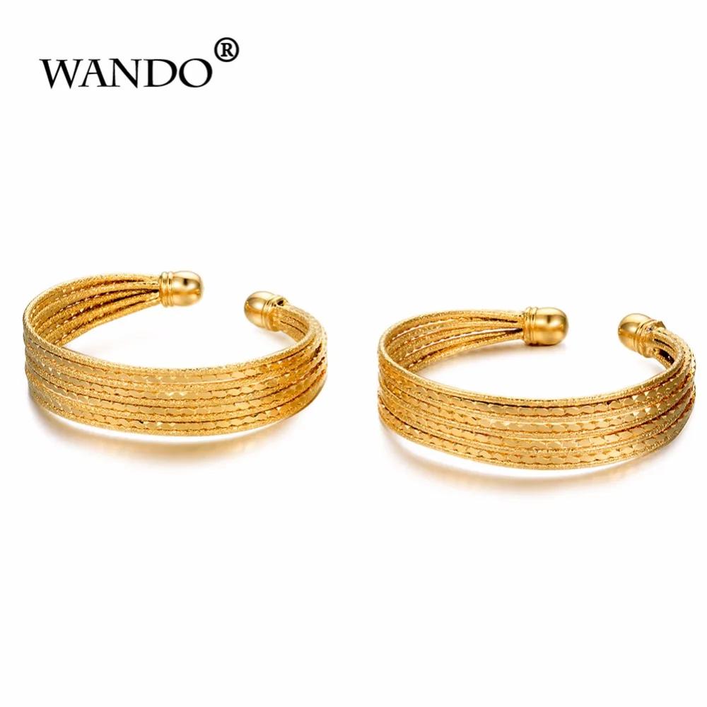 1 шт. Женский Эфиопский браслет Wando18K золотого цвета свадебный невесты Дубая