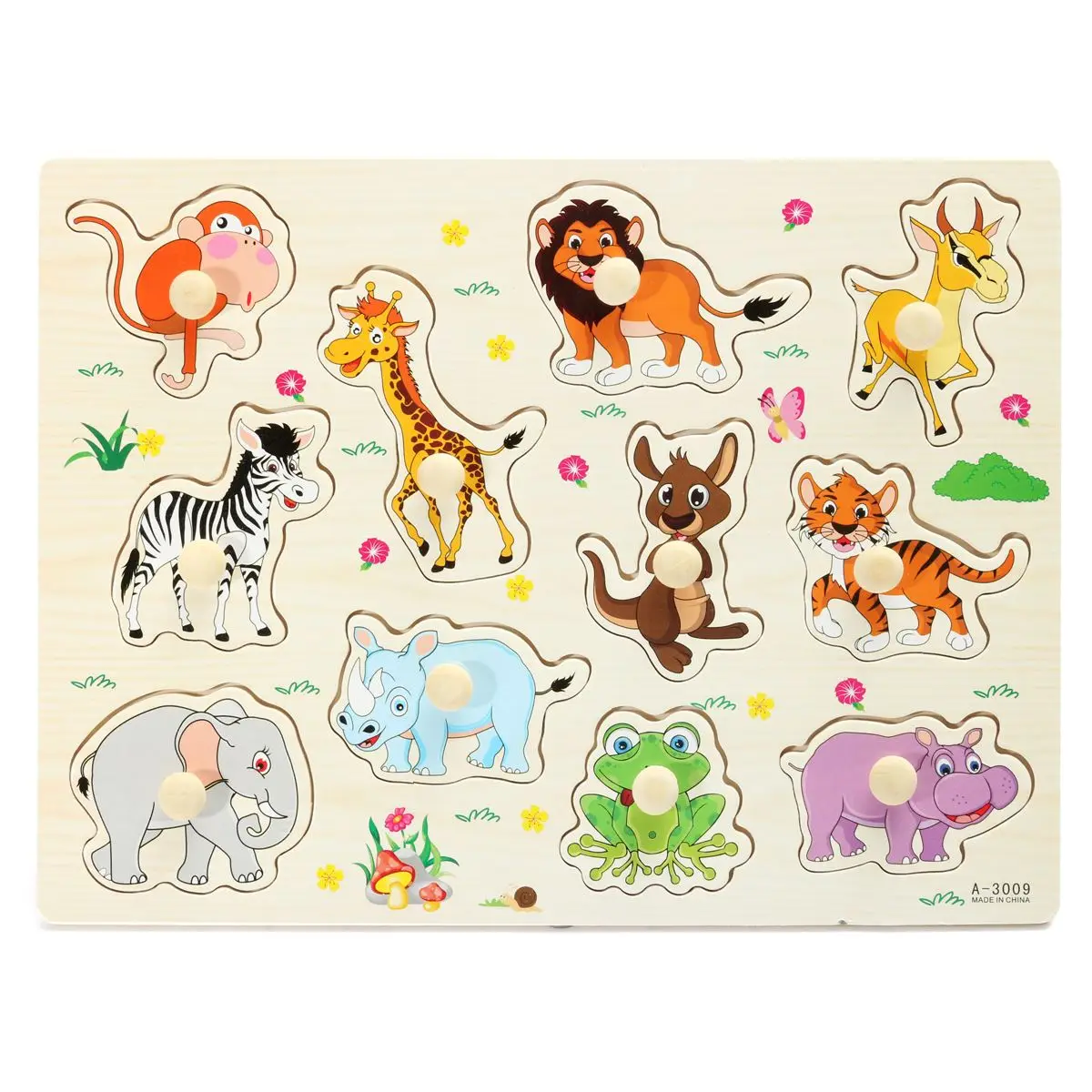 

Animal Tiger Giraffe Wooden Jigsaw Puzzles Toy Children Kids Baby Early Study Education Gift Children Lovely Toy Brinquedo