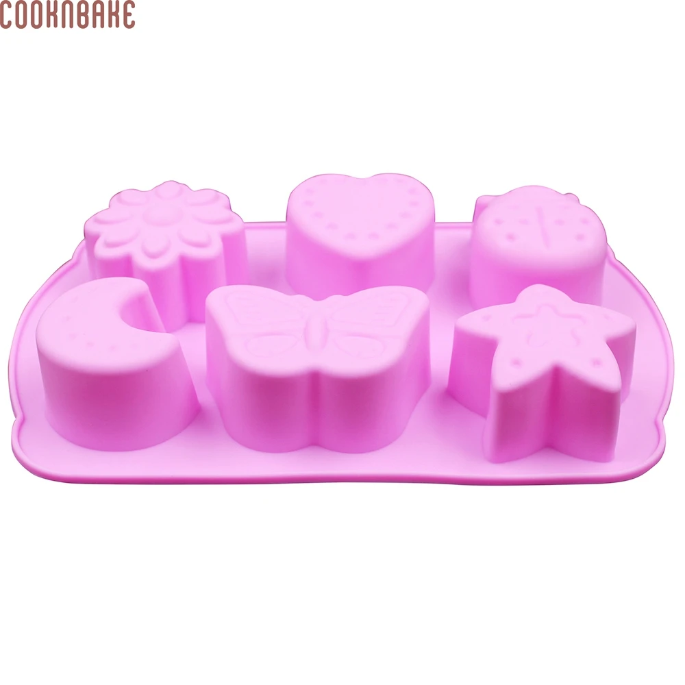 COOKNBAKE сделай сам 6 ячеек силиконовая форма для торта шоколада кубика льда желе с