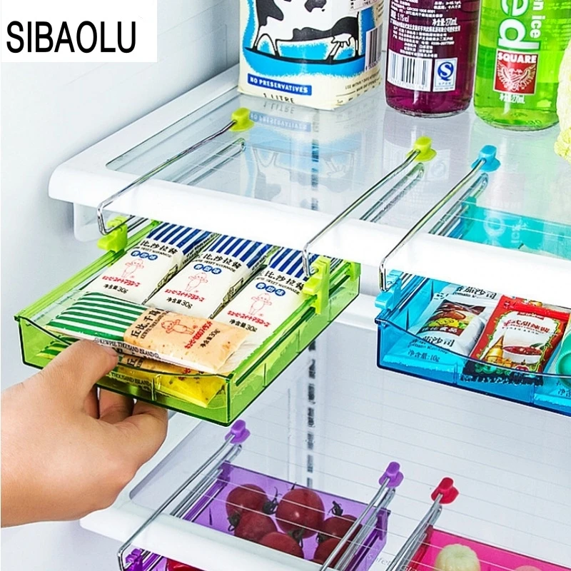 2016 HIgh Quality Refrigerator Fresh Spacer Layer Multi purpose Storage Rack Creative Kitchen Supplies Twitch Type