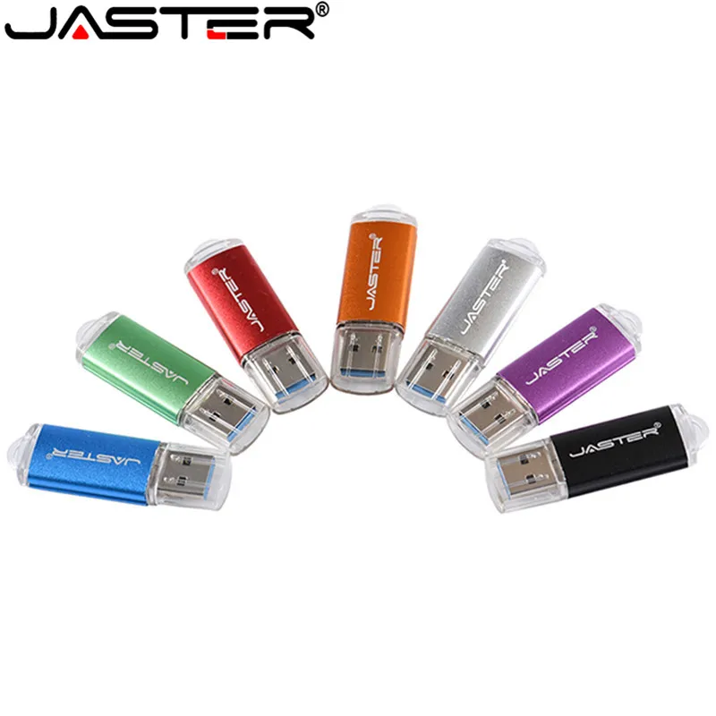 JASTER Металл реальные флеш-диск USB 2,0 4 ГБ 8 16 32 64 128 памяти палочки с печать логотипов под заказ рекламные подарки