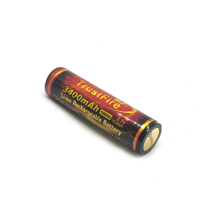 10pcs/lot TrustFire 18650 3.7V 3400mAh Lithium Battery Rechargeable Batteries with PCB Protection For LED Flashlights Headlamps