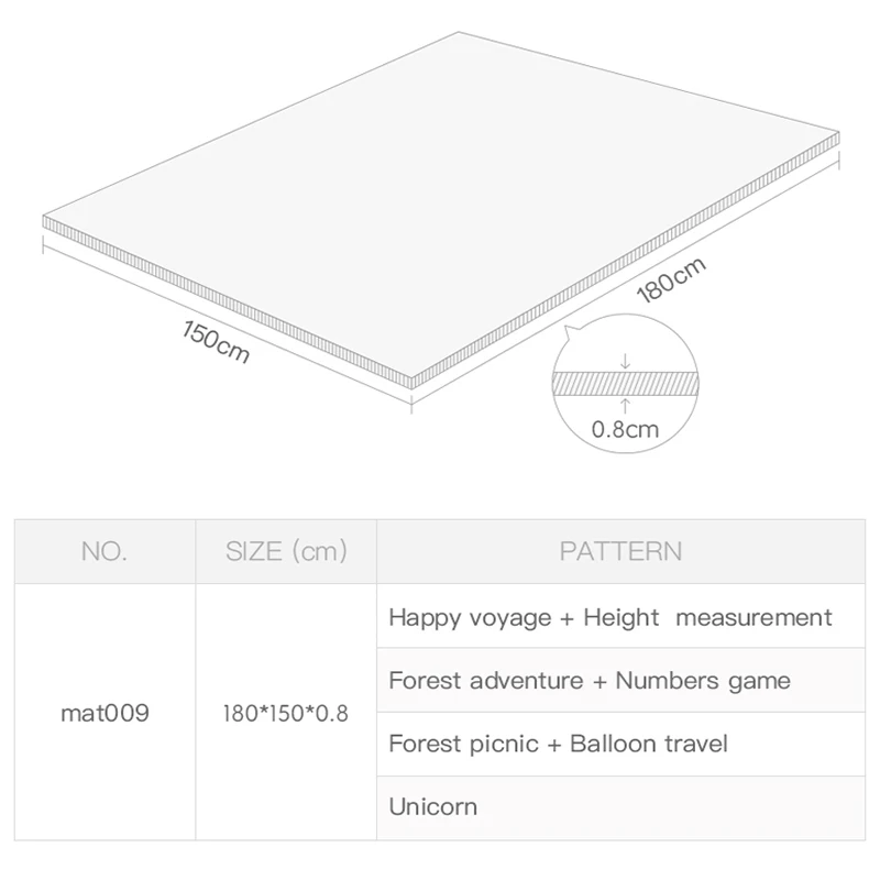 Высокое качество XPE складной детский складной игровой коврик складной пазл игровой коврик для младенцев 180x150x0,8 см