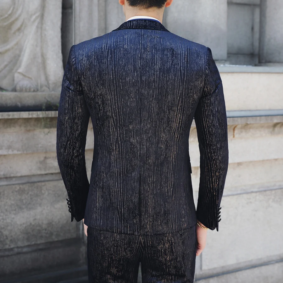 Вечерние костюмы для выпускного Для мужчин Slim Fit Комплект из 3 предметов